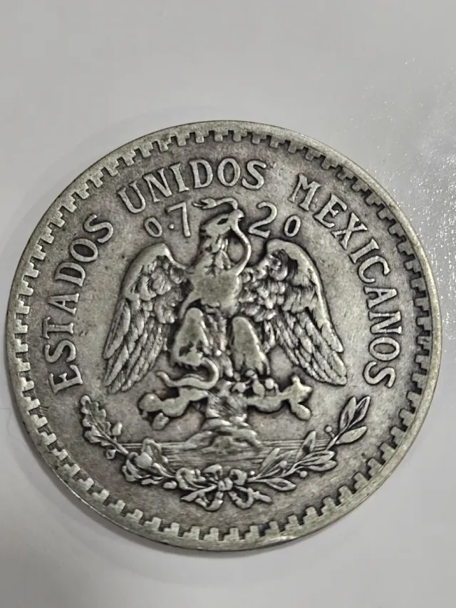 Moneda Plata 1 Peso México 1921