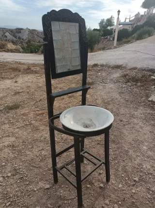Tocador madera con lavabo
