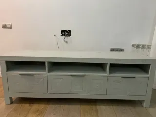 Mueble TV Banak Cuzco Madera Blanca