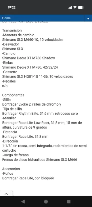 Bicicleta MTB Trek 8000 Series eight