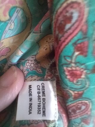 Blusa Seda Cachemir Creme Boheme