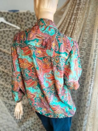 Blusa Seda Cachemir Creme Boheme