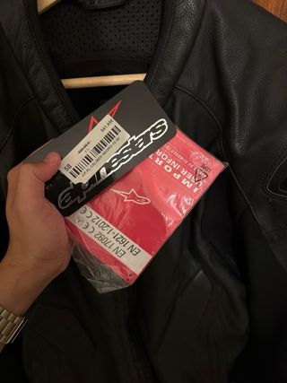 Casaco de Couro Alpinestars Preto.