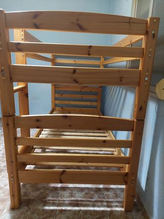Cama litera madera maciza buen estado