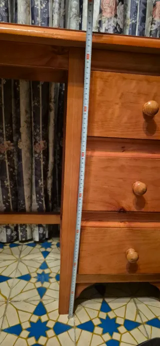 Escritorio madera 3 cajones 93×43×75