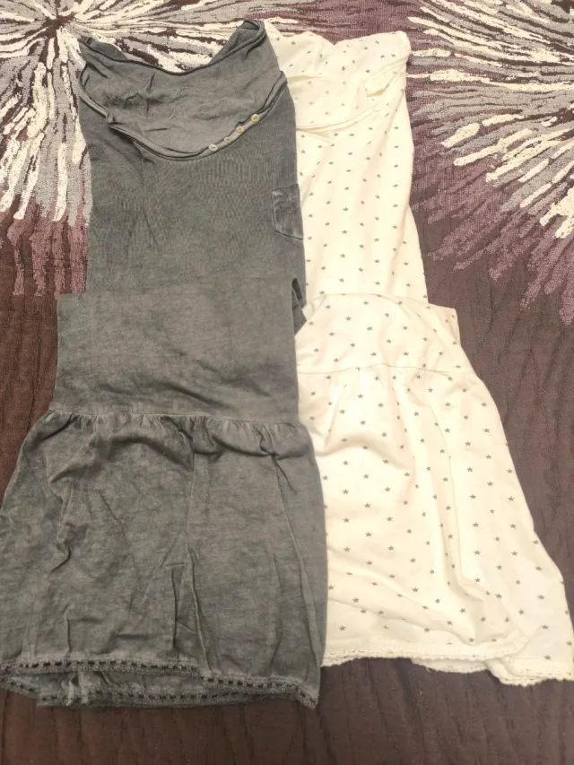 Lote vestidos grises y blancos