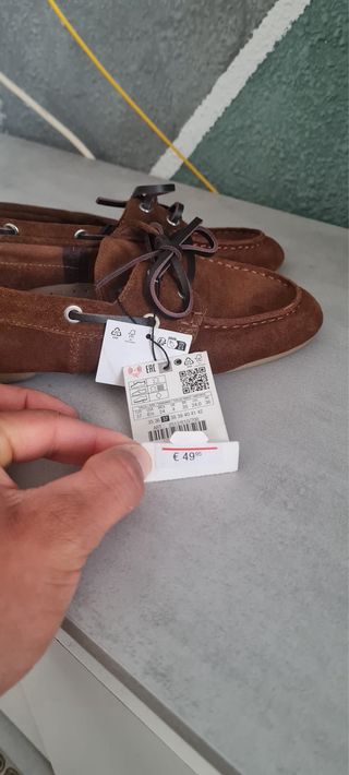 Mocasines Zara Marrón Ante