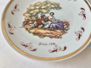 Plato de porcelana vintage Silla 1974