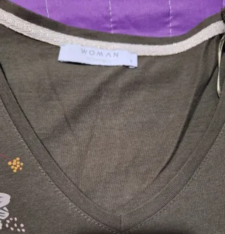 Camiseta manga larga mujer floral