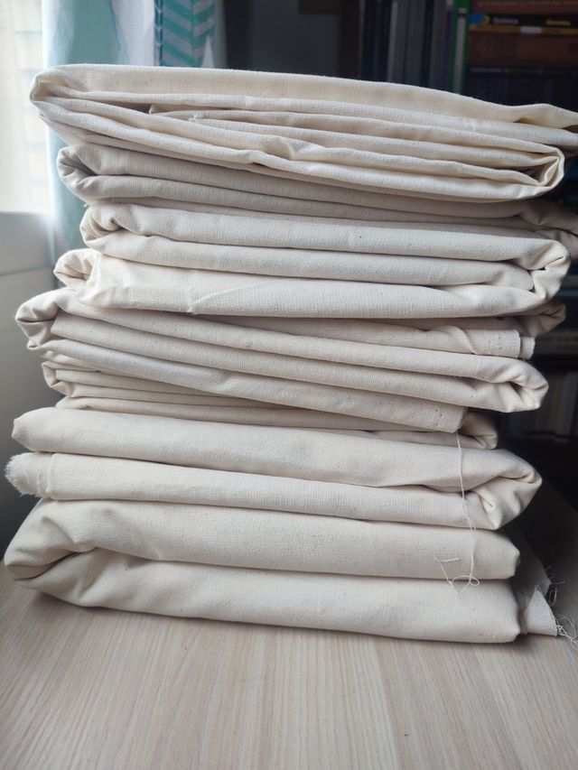 Lote ALGODÓN crudo – 56 m2 (Calicó ancho 1,5–1,7m)