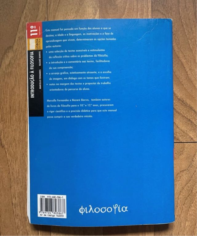 Livro Introdução à filosofia 11 ano.