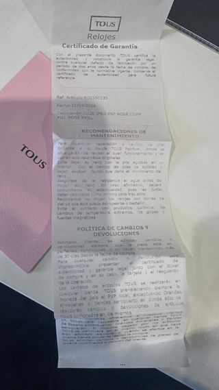 Reloj Tous Dorado y Rosa