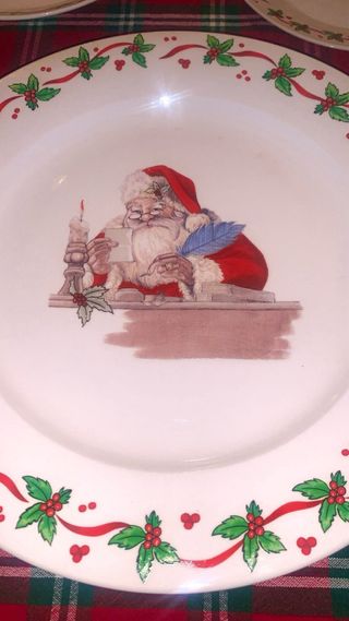 Conjunto platos diseño Navidad Santa Claus