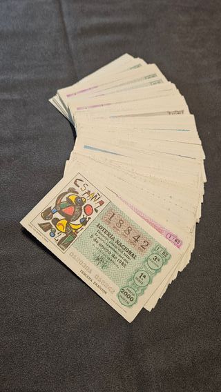 Lote 239 decimos de lotería de 1982