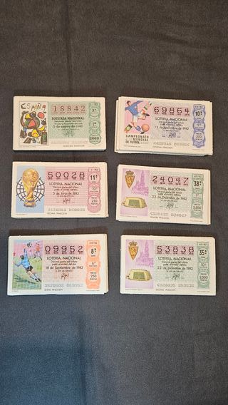 Lote 239 decimos de lotería de 1982