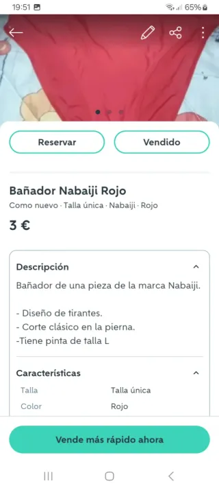 Bañador rosa con blanco