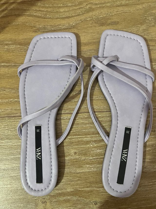 Sandalias Zara Moradas Talla 38