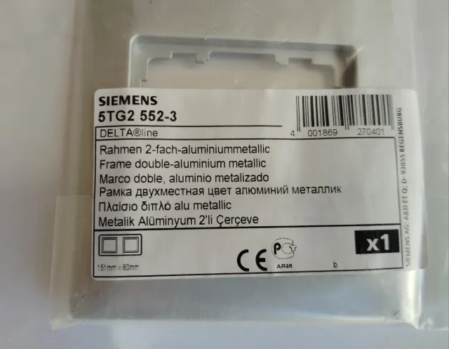 Marco Doble Siemens Delta Aluminio Metalizado