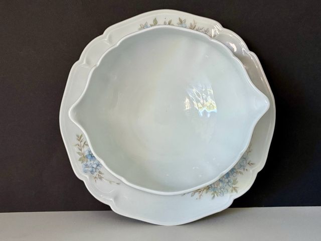 🇫🇷 Molho de Porcelana Limoges Flores Azuis