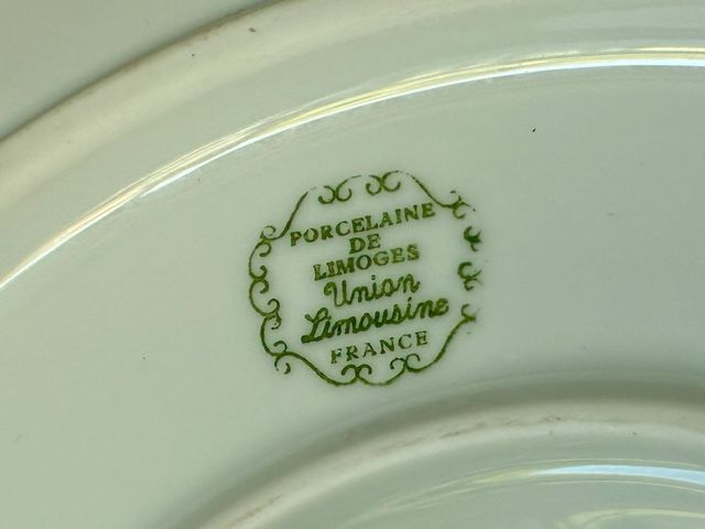 🇫🇷 Molho de Porcelana Limoges Flores Azuis