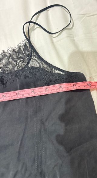 Top tirantes encaje Massimo Dutti negro