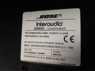 Altavoces Bose Negros