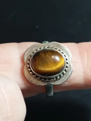 Anillo Plata Ley Ojo Tigre