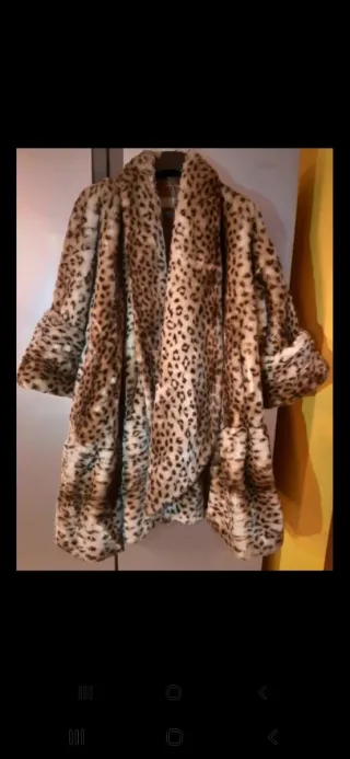 Cappotto ecologico vintage stampa leopardo