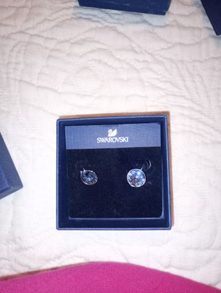 Pendientes Swarovski piedra azul (2da mano) 