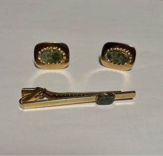 Gemelos y pasador de corbata Anson