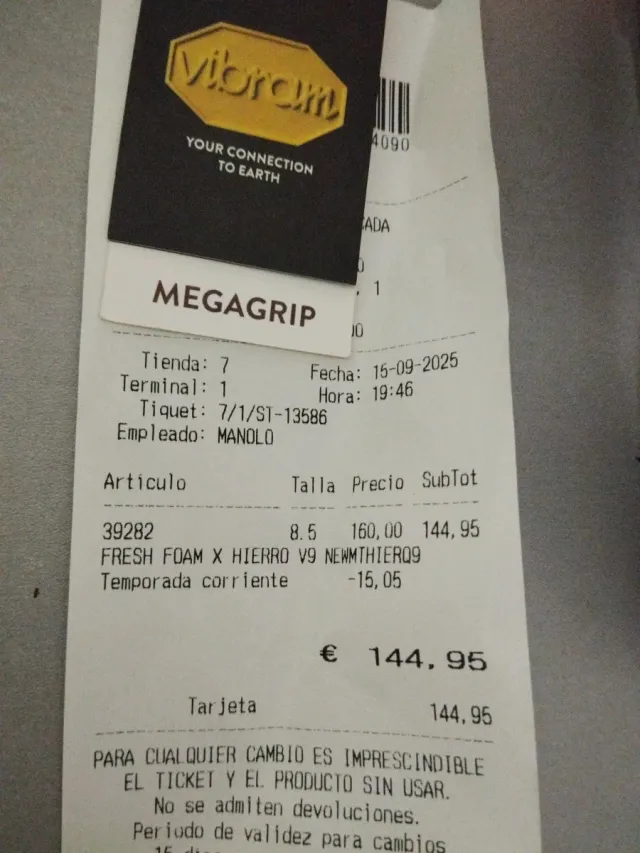 New Balance Hierro V9 Talla 42