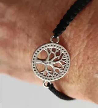 Pulseras cordón y plata ley Lotus