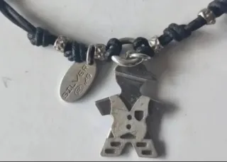 Pulseras cordón y plata ley Lotus