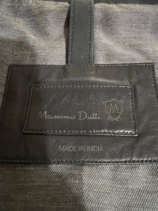 Cazadora Biker de Piel Massimo Dutti