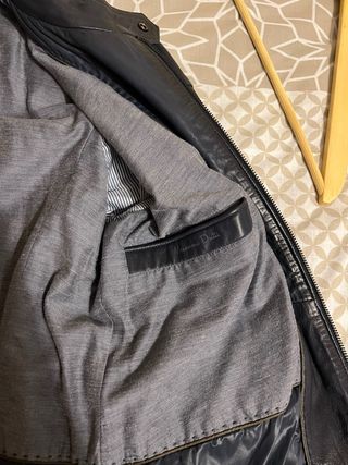 Cazadora Biker de Piel Massimo Dutti