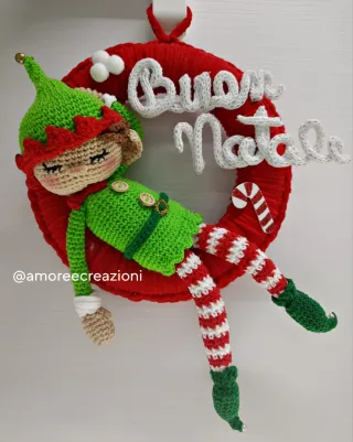 Ghirlanda Natalizia con Elfo