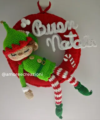 Ghirlanda Natalizia con Elfo