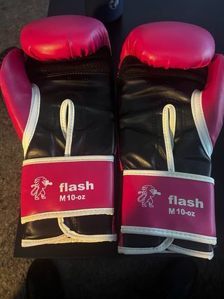 Guantes de boxeo Leone rosas 10oz