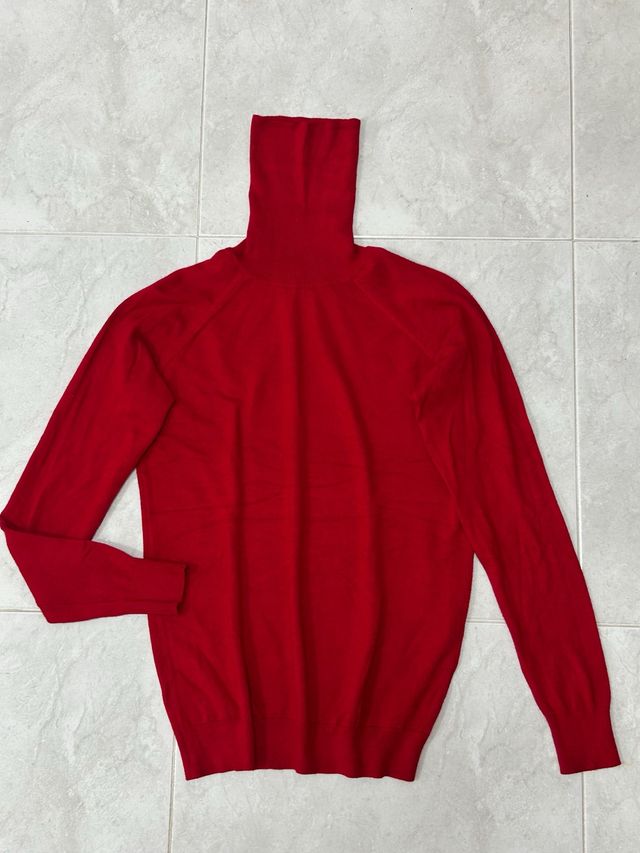 Jersey cuello alto rojo mujer Talla M
