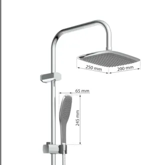 Ducha lluvia cromada EISL 2 en 1 ajustable