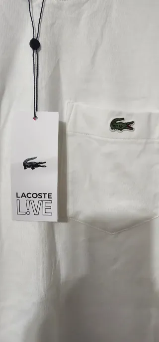 Camiseta Lacoste Blanca Talla XS da talla para S h