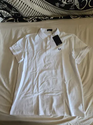 Polo Fred Perry Blanco