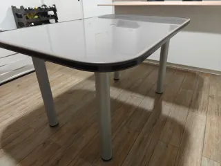 Mesa Comedor Cristal Gris 150x95cm