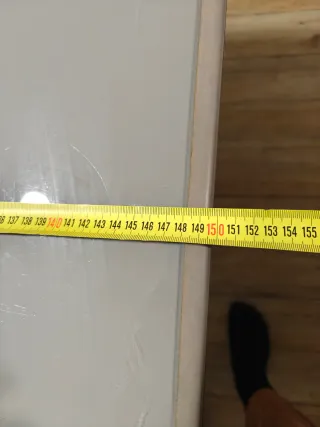 Mesa Comedor Cristal Gris 150x95cm