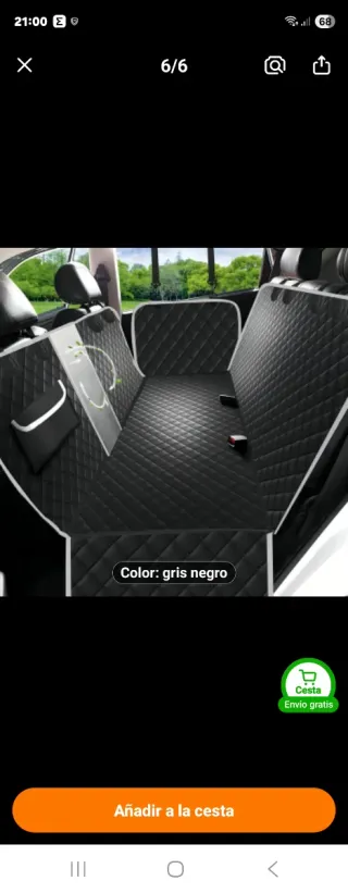 Manta protectora asiento coche mascotas