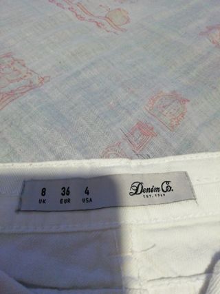 Shorts vaqueros blancos mujer