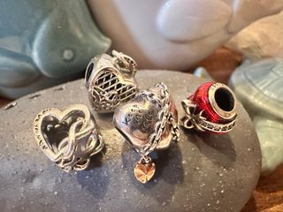 Pandora Charm Corazón y Mariquita