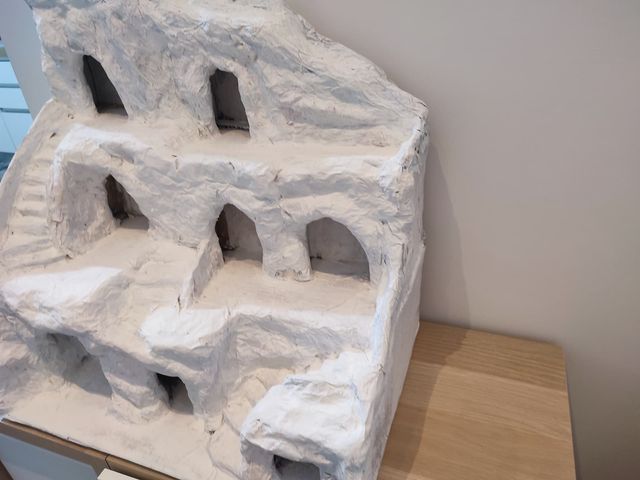 Presepe in cartapesta fatto a mano