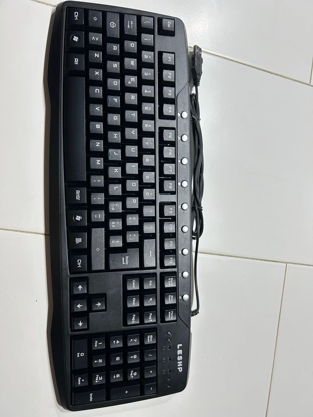 Teclado LESHP Negro USB