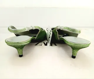 Zapatos Zara Talla 39 Destalonados Verdes